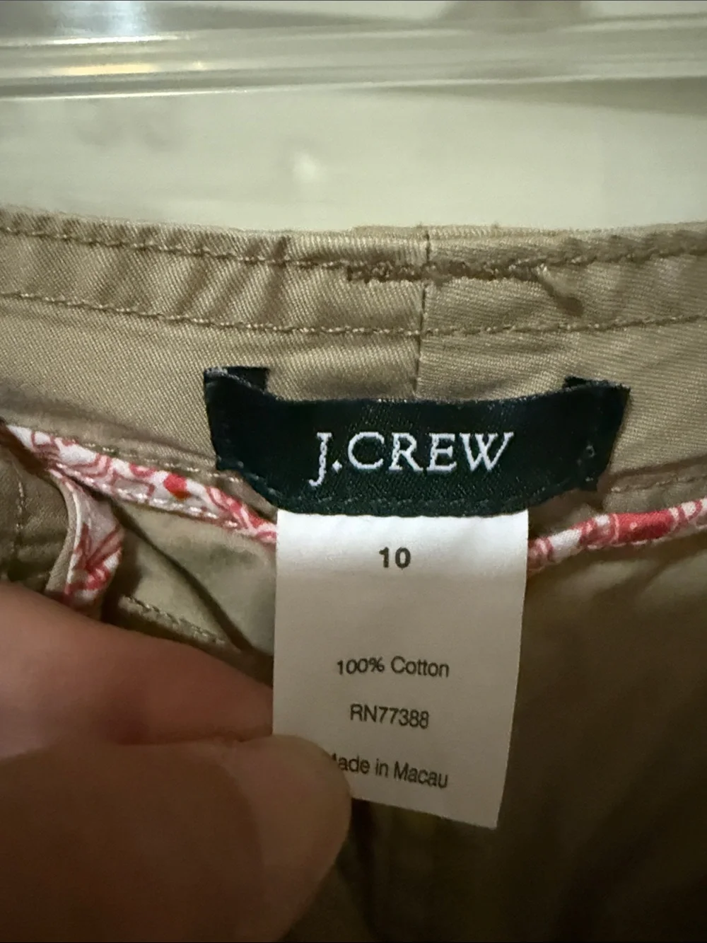 J. CREW Khaki Cargo Pocket Skirt